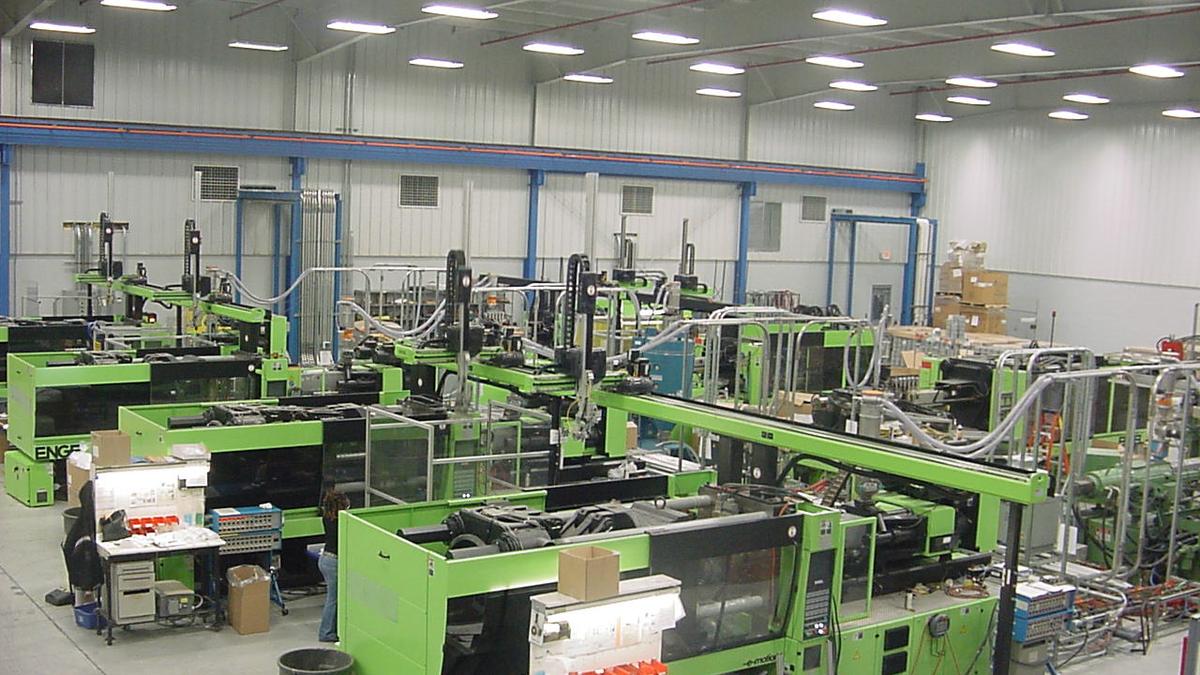 The expanding, 60person Zebulon shop making door parts for BMW