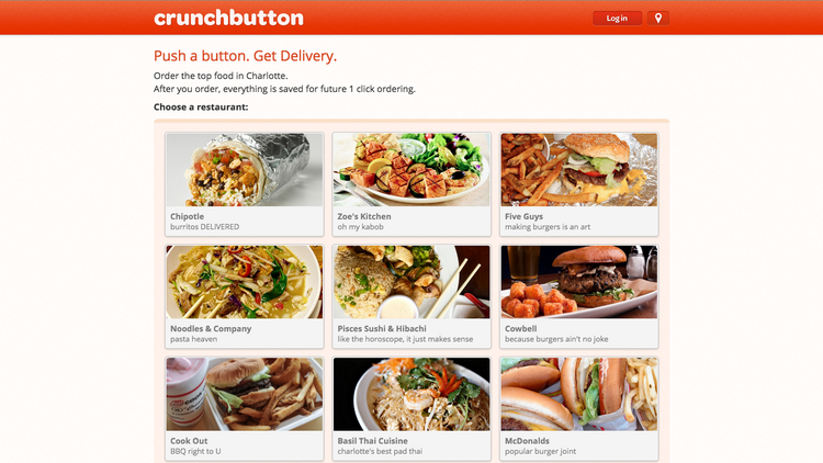 Food Delivery Startup Crunchon Launches In Charlotte This Screen Grab Shows Some Of The Charlotte Restaurants Whose Food Is Offered For Delivery By