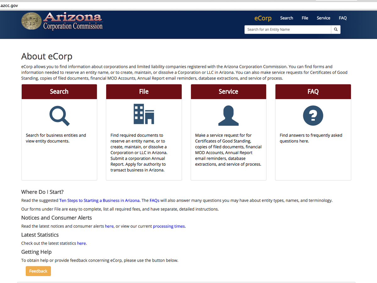 Arizona Corporation Commission updates website with new