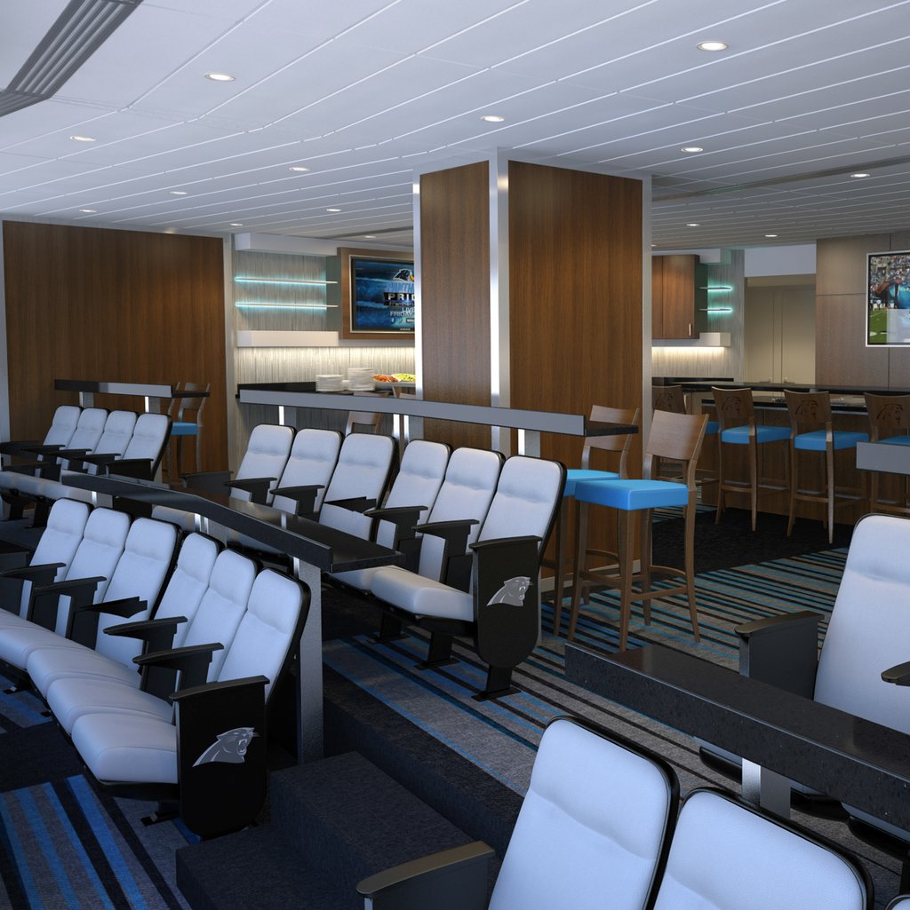 Remodeled Carolina Panthers suites! 