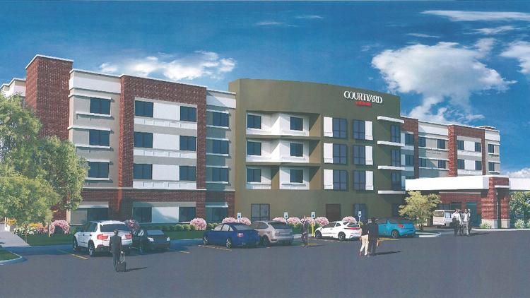 112 Room Courtyard By Marriott Coming To Chesterfield Commons St Rendering Of The Proposed Courtyard By Marriott 17369 Chesterfield Airport Road