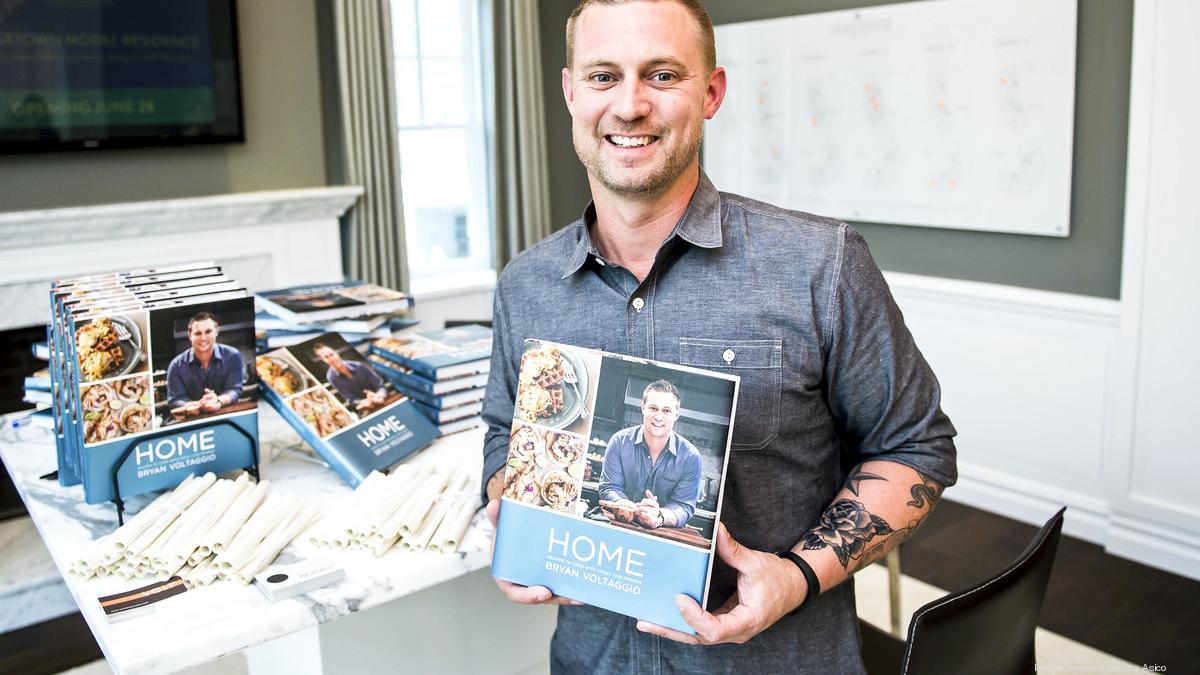 Bryan Voltaggio working on menu at Vanish, a new brewery in Loudoun