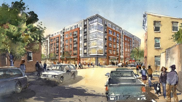 Stadium Square Apartment Complex Secures Design Panel Roval Minor Changes Were Made To This May Rendering Of A 295 Unit Apartment Complex Planned