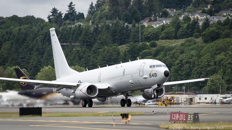 The 25th P-8A Poseidon aircraft takes off from Boeing Field June 2, embarking on the five-hour ferry flight to Naval Air Station Patuxent River, Maryland,