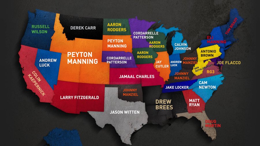 What's the most popular NFL jersey in Georgia? Depends on your