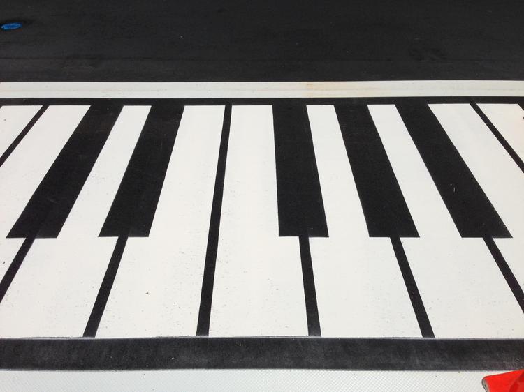 Not Abbey Road, but close Cathedral Square crosswalks painted with