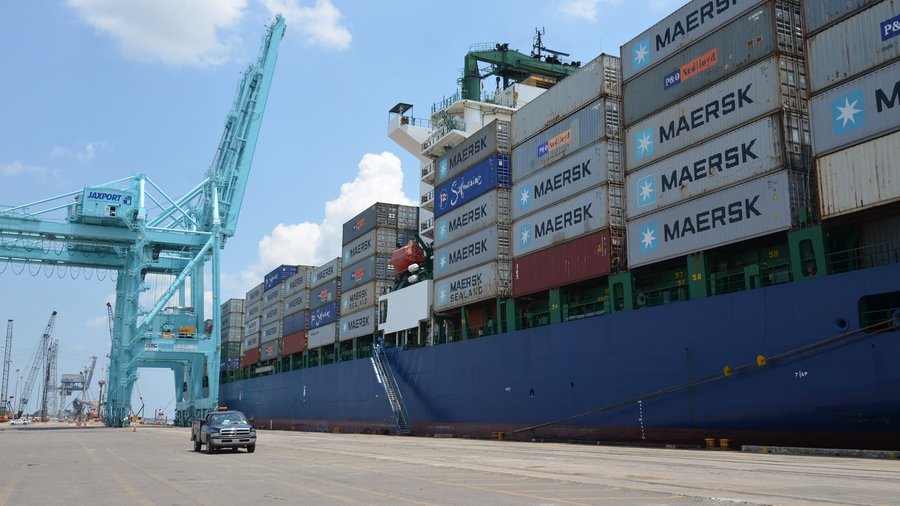 Maersk Lines has started calling on Jacksonville's Blount Island