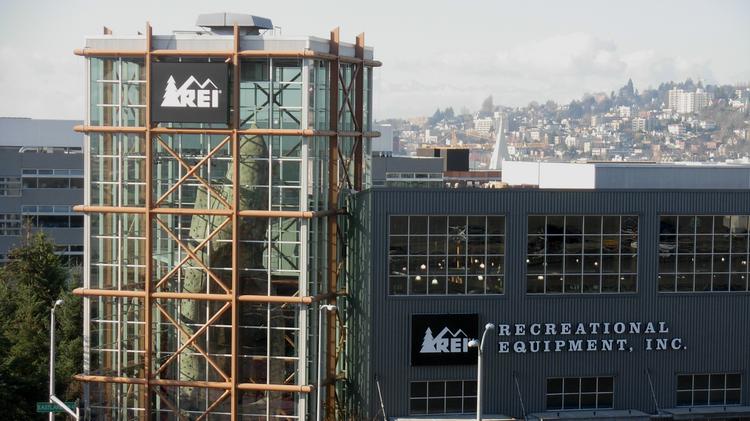 view of the REI store in Seattle, Washington, where the company is ...