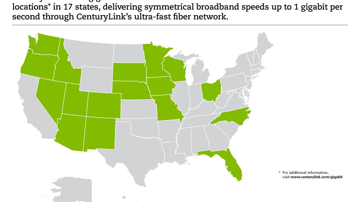 Centurylink Internet Coverage Map Centurylink Expands 1 Gig Internet Service To Phoenix Area - Phoenix  Business Journal