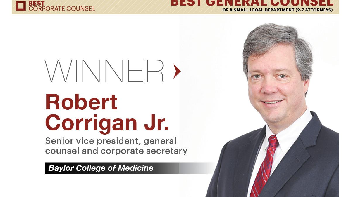 Baylor College of Medicine's Robert Corrigan Jr. wins HBJ's Best