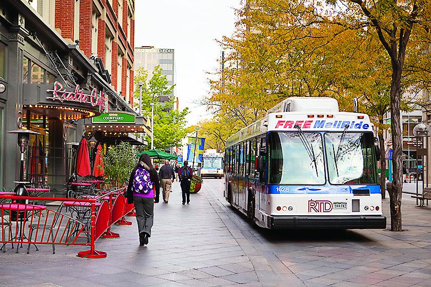 Free shuttle keeps things moving along the 16th Street Mall Denver