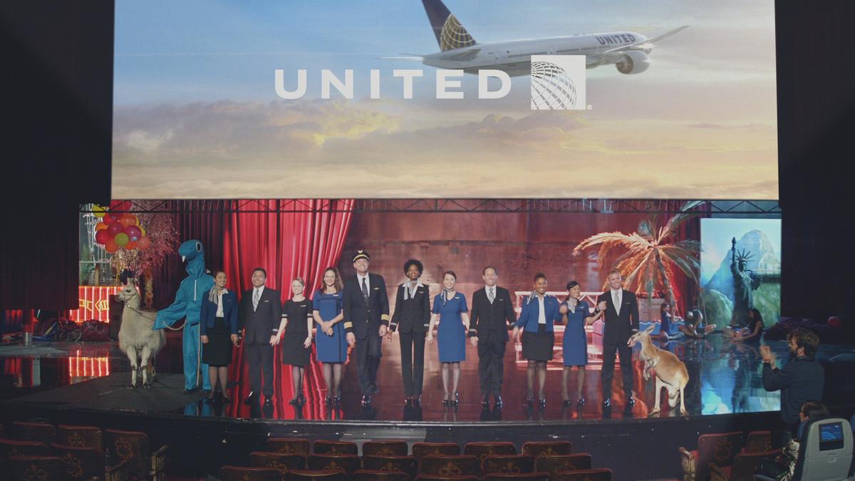 United Airlines raises curtain on a colorful global inflight safety