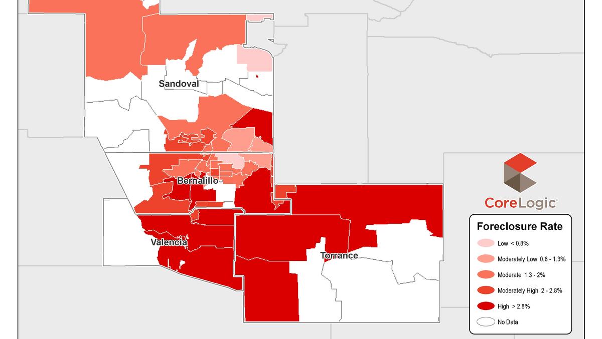 CoreLogic report shows Albuquerque and New Mexico foreclosures and