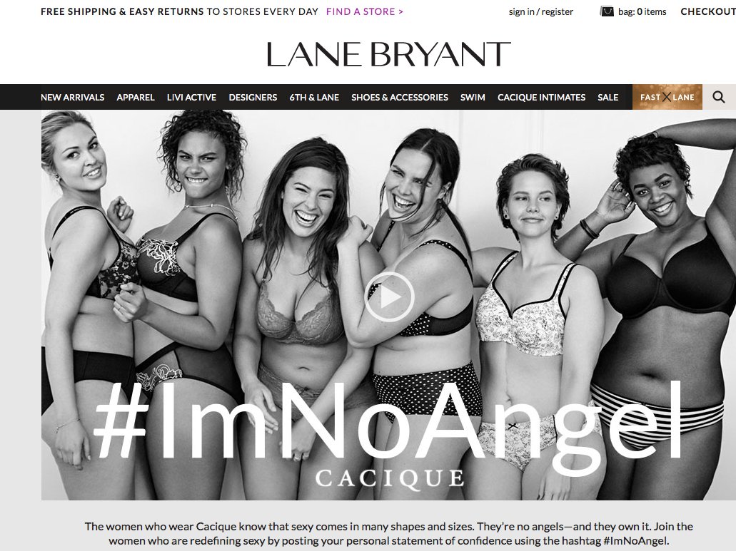 Lane Bryant - I believe lingerie can be such a powerful tool to