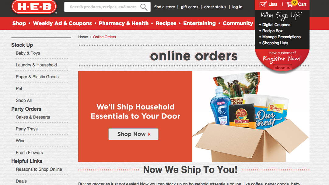 HEB adds online store and delivery component to Houston