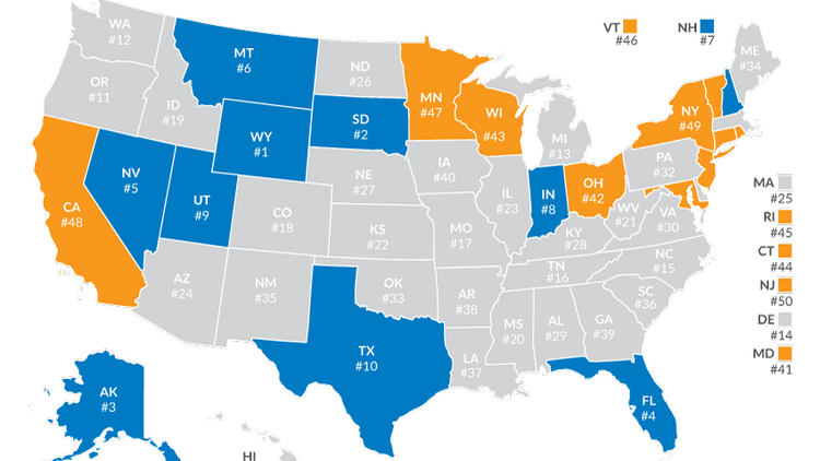 The Peach State ranks No. 39 out of the 50 states in the 2016 survey, compared with 38 in 2015.