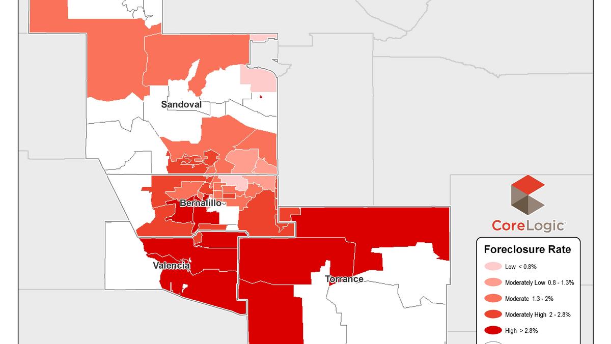 CoreLogic data shows Albuquerque and New Mexico foreclosure rates
