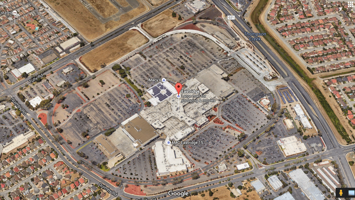 Eastridge Mall San Jose, CA, Built on the 136 Acre Hillview…