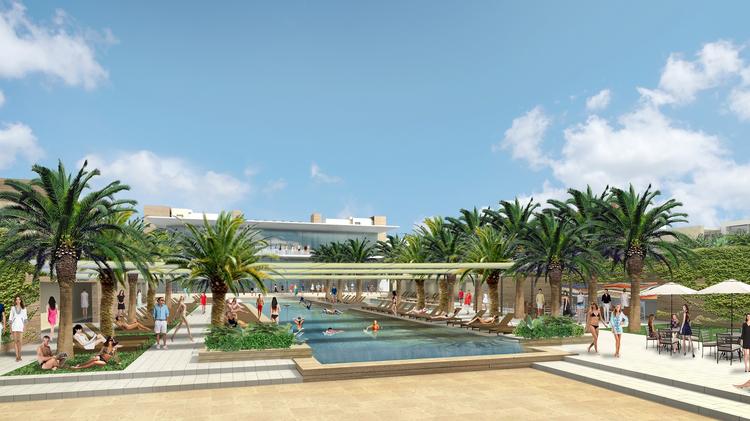 A rendering of the future Ritz-Carlton, Paradise Valley's pool, which will be the longest in North America.