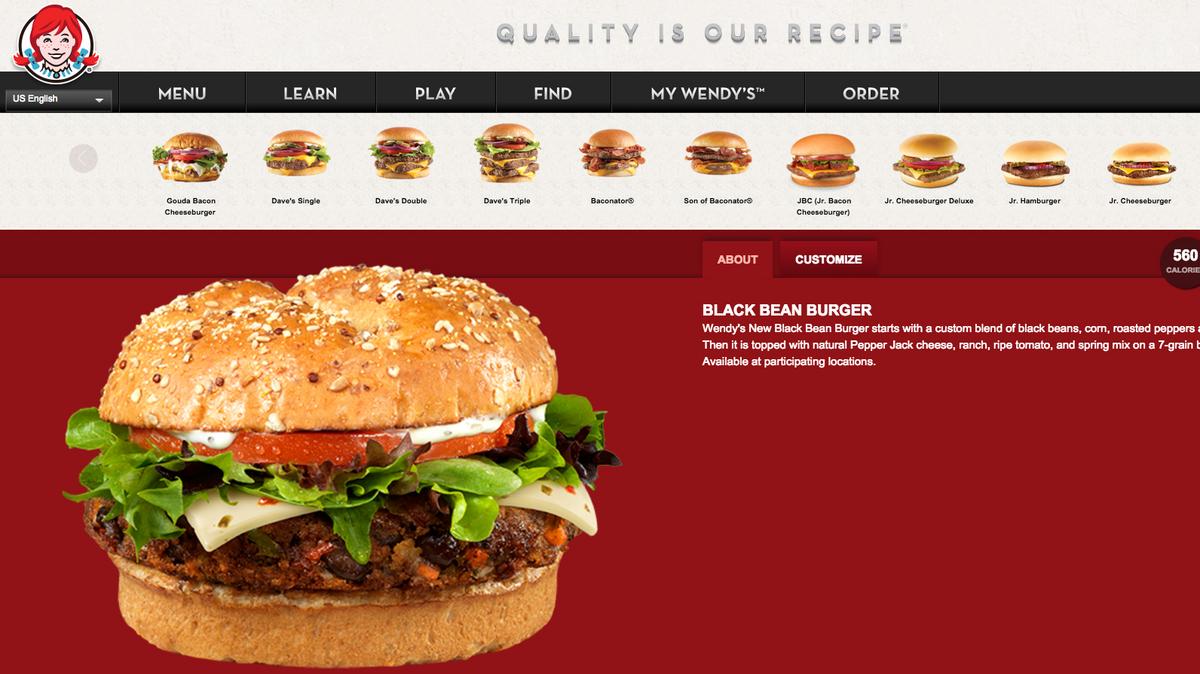 Wendy's Black Bean Burger is being tested in Salt Lake City and