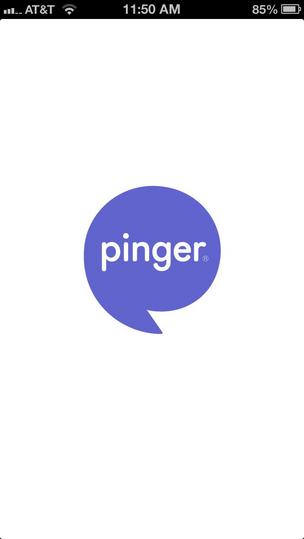 A screenshot of Pinger's app.