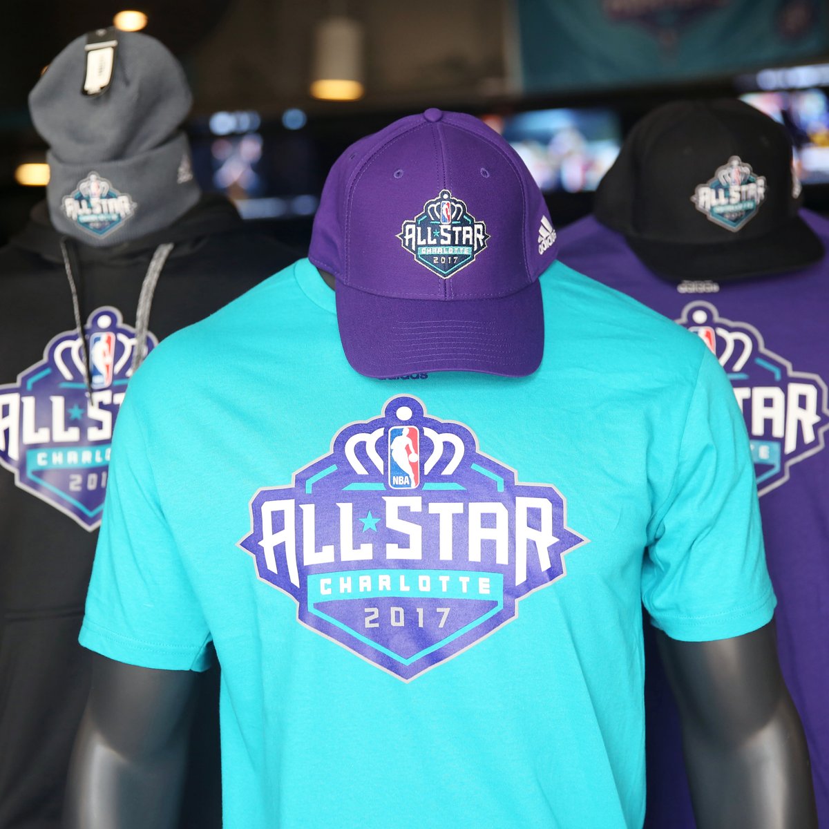 NBA All-Star merch hits shelves at Charlotte Hornets' team store