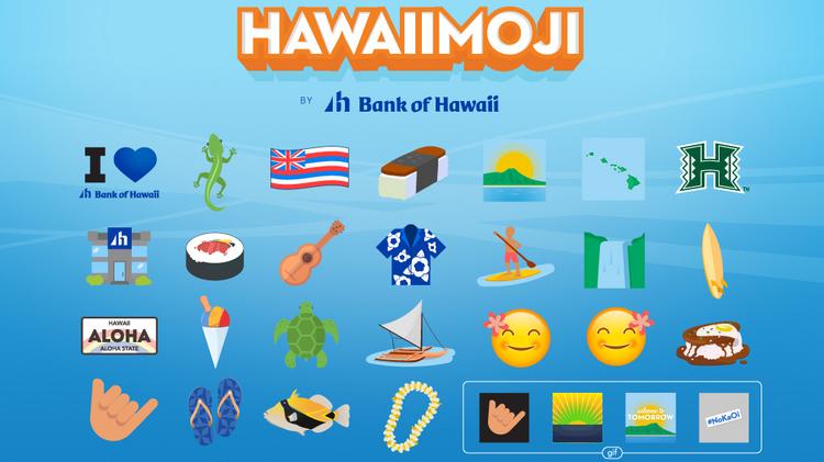 Bank of Hawaii s local emojis for Hawaii features Spam shaka and slippers Pacific Business News