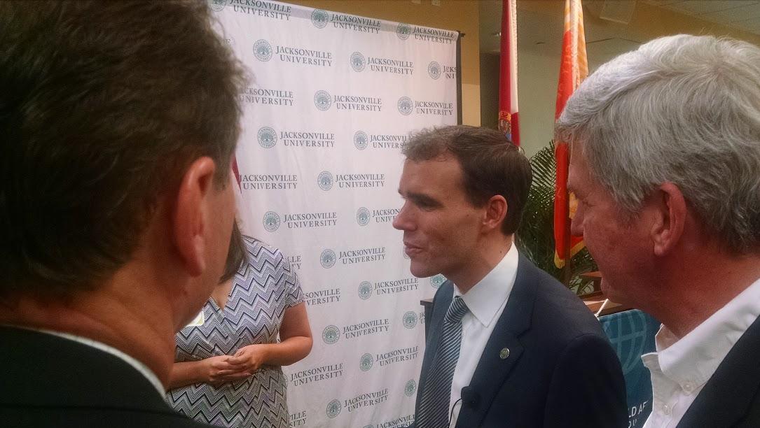 Ed Baker, Uber's head of growth, speaks at Jacksonville University