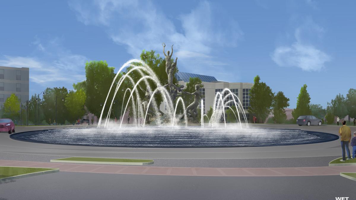 Fountains unveiled for Music Row's Musica statue Nashville Business