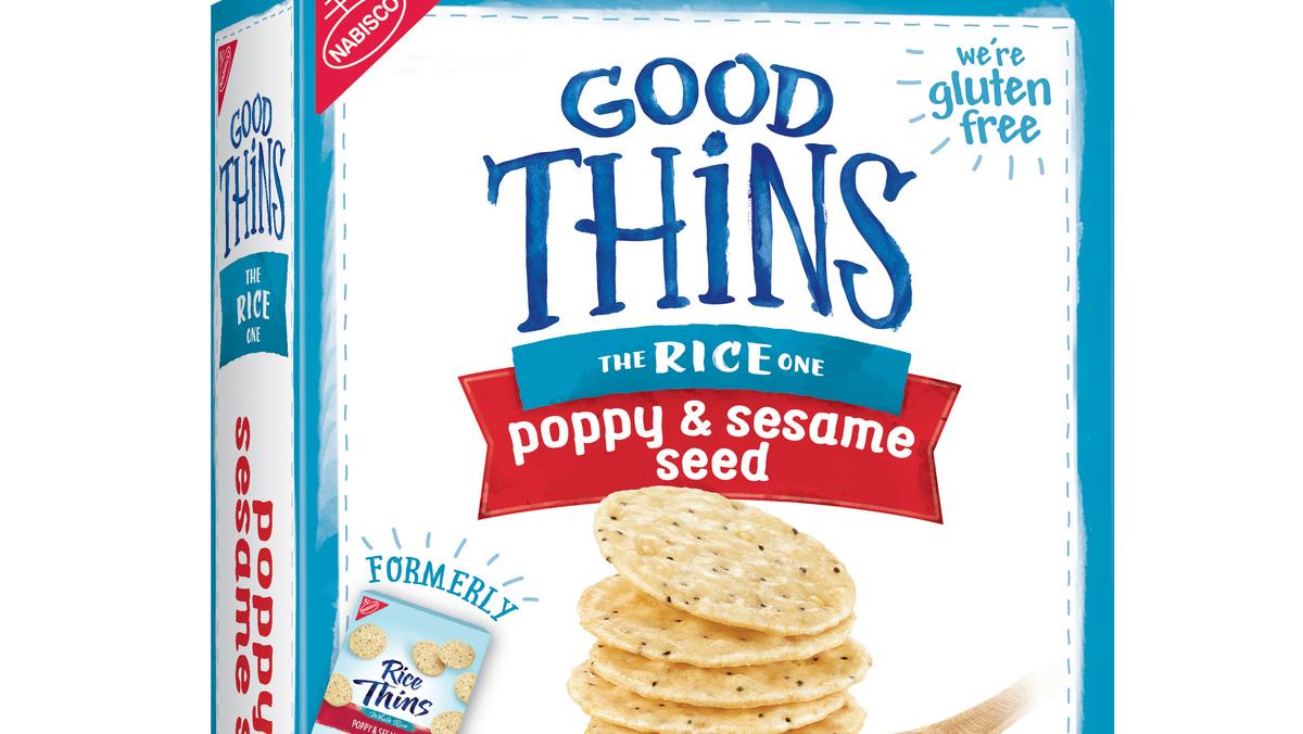 Good Thins Rice Snacks, Poppy & Sesame Seed, Crackers
