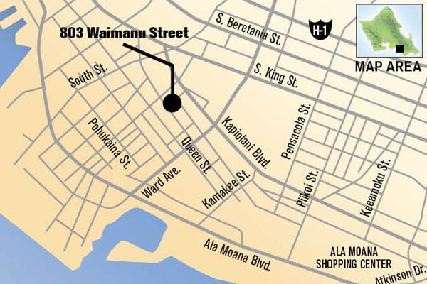 803 Waimanu St. Location Map