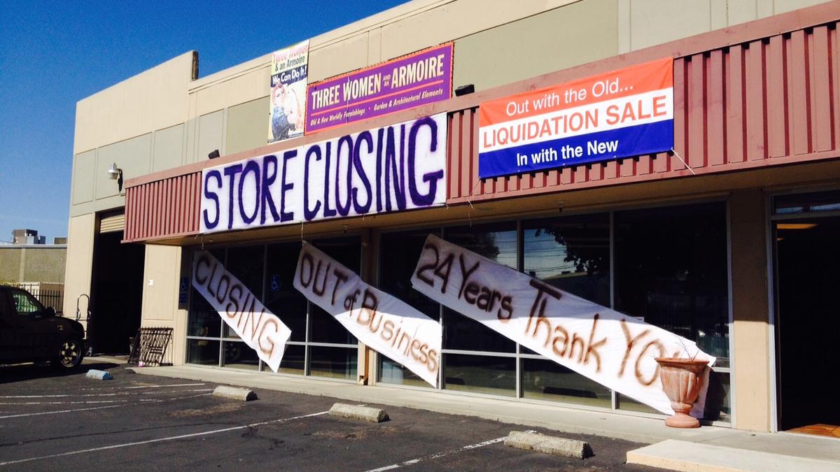 Three Women & an Armoire, a furniture and antique store, will close on
