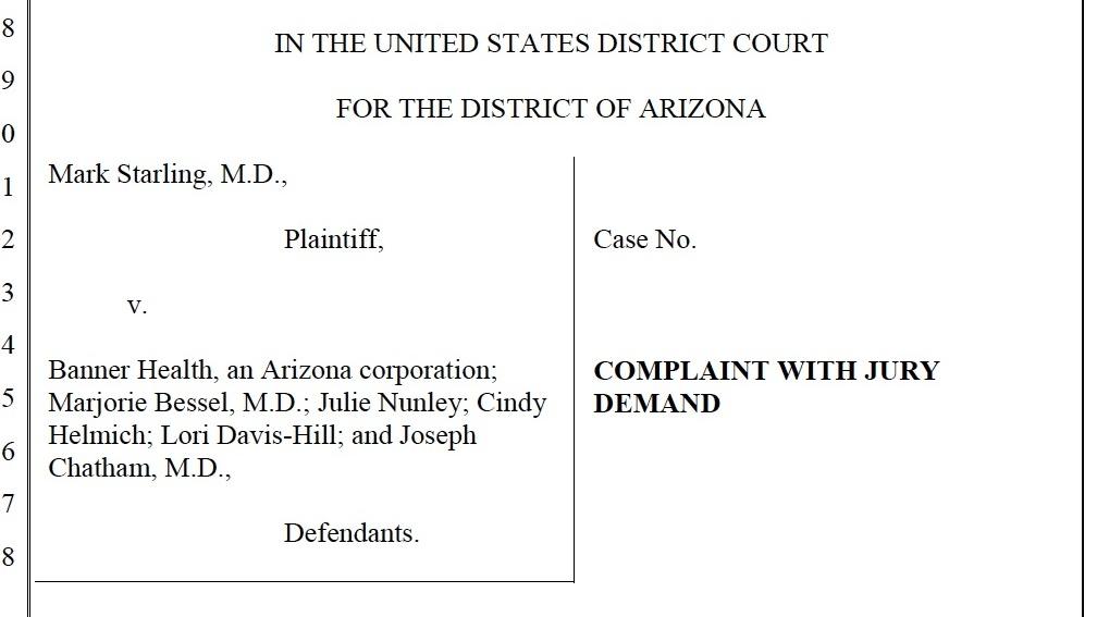 Former Chief Medical Officer Sues Banner Health Phoenix Business