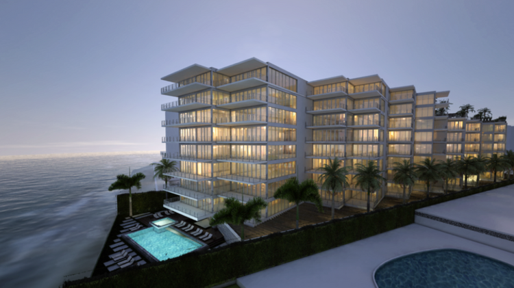 The oceanfront view from the 3550 South Ocean in South Palm Beach.