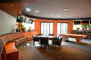 One of the community rooms at Misora, which includes a pool table. Click above to see more.