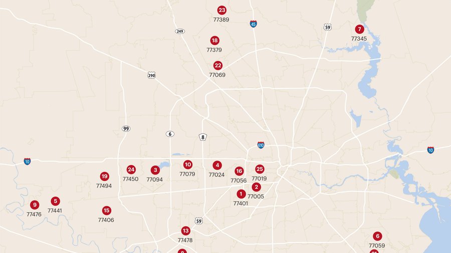 Comparing Houston' Wealthiest ZIP Codes To Dallas, Austin And San ...