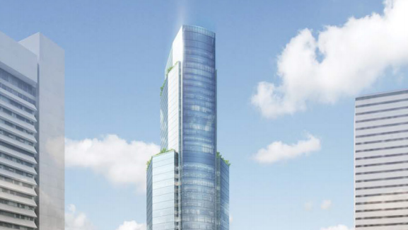 Project Team Installs 'Sky Mat' in Boston Tower, 2021-10-19