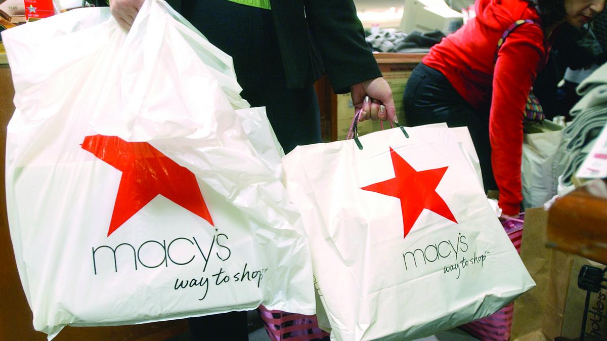 Macys plastic online bag