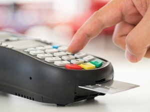 Credit card machine payment and dollar