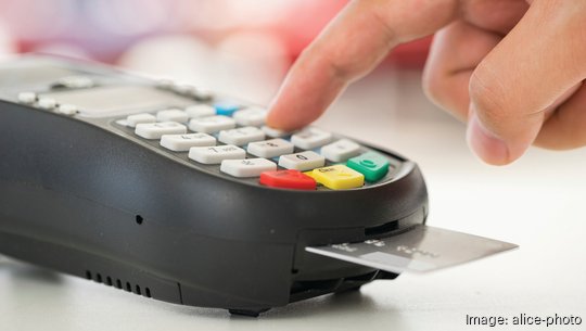 Credit card machine payment and dollar