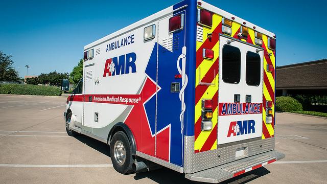 American Medical Response - AMR in front of the Buffalo Bills