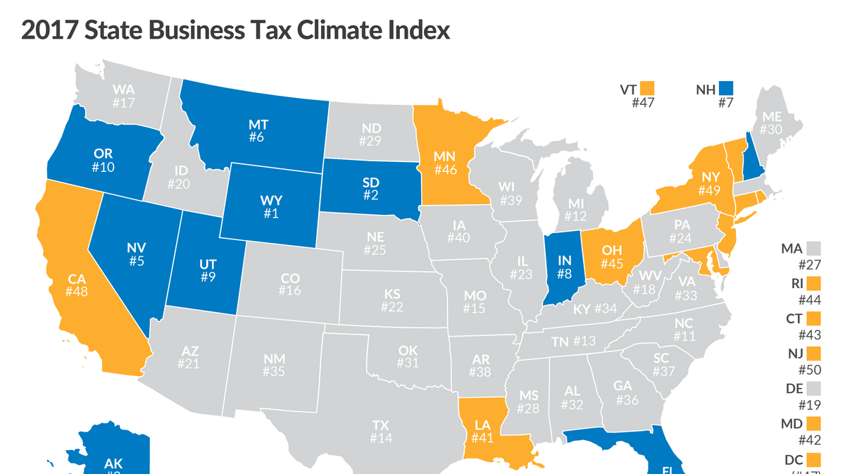 Arizona lands in the middle of the pack on business tax climate ...