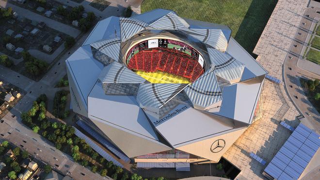 Roof at Mercedes-Benz Stadium in Atlanta finally open for business – The  Denver Post