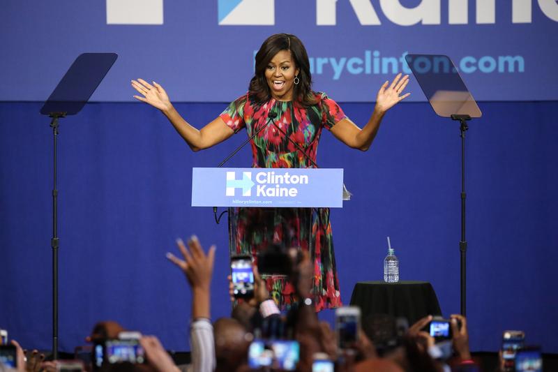 First Lady Michelle Obama campaigns for Hillary Clinton in Charlotte ...