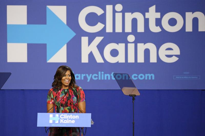 First Lady Michelle Obama campaigns for Hillary Clinton in Charlotte ...