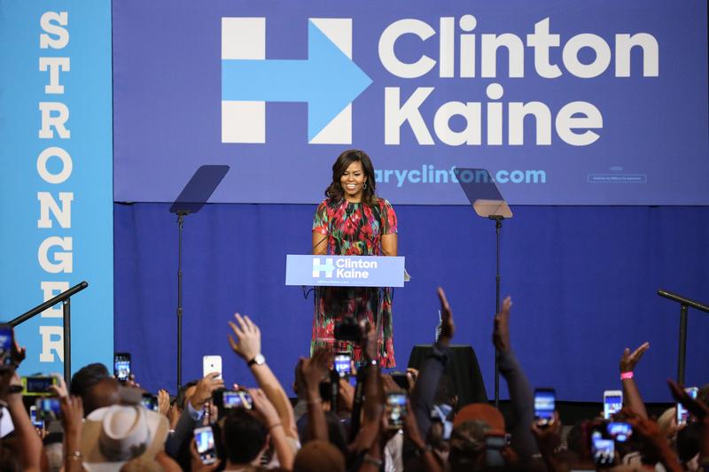 First Lady Michelle Obama campaigns for Hillary Clinton in Charlotte ...
