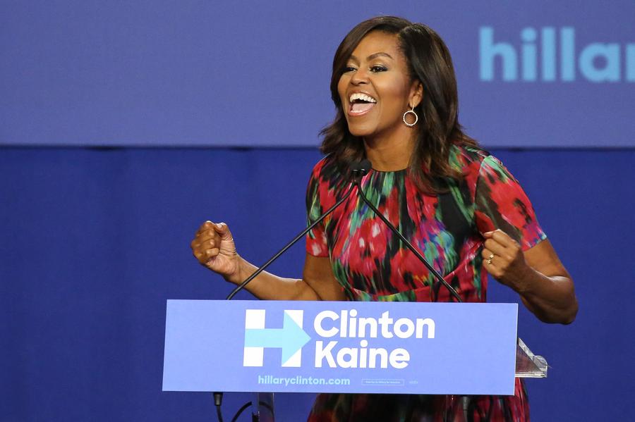 First Lady Michelle Obama campaigns for Hillary Clinton in Charlotte ...