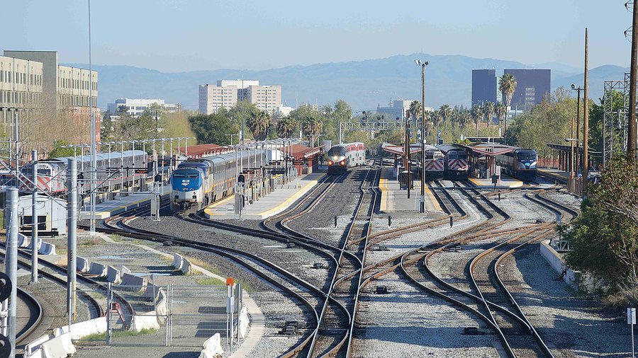 San José Diridon Station tracks and rail yard photo 2