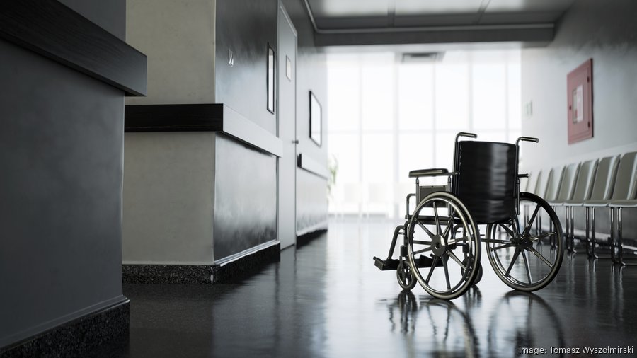 Wheelchair in hospital.