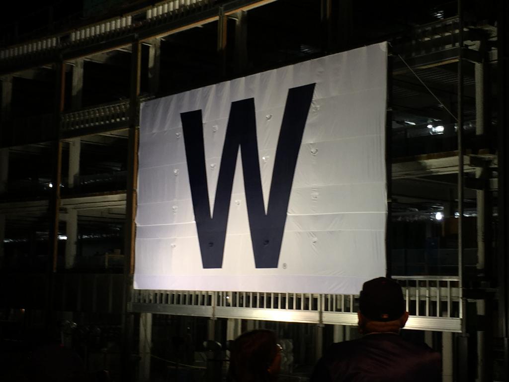 Chicago Cubs Win W House Flag #FlyTheW